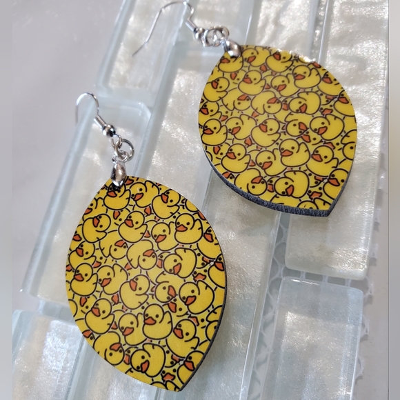 Rubber Duckies  Earrings - Picture 3 of 8